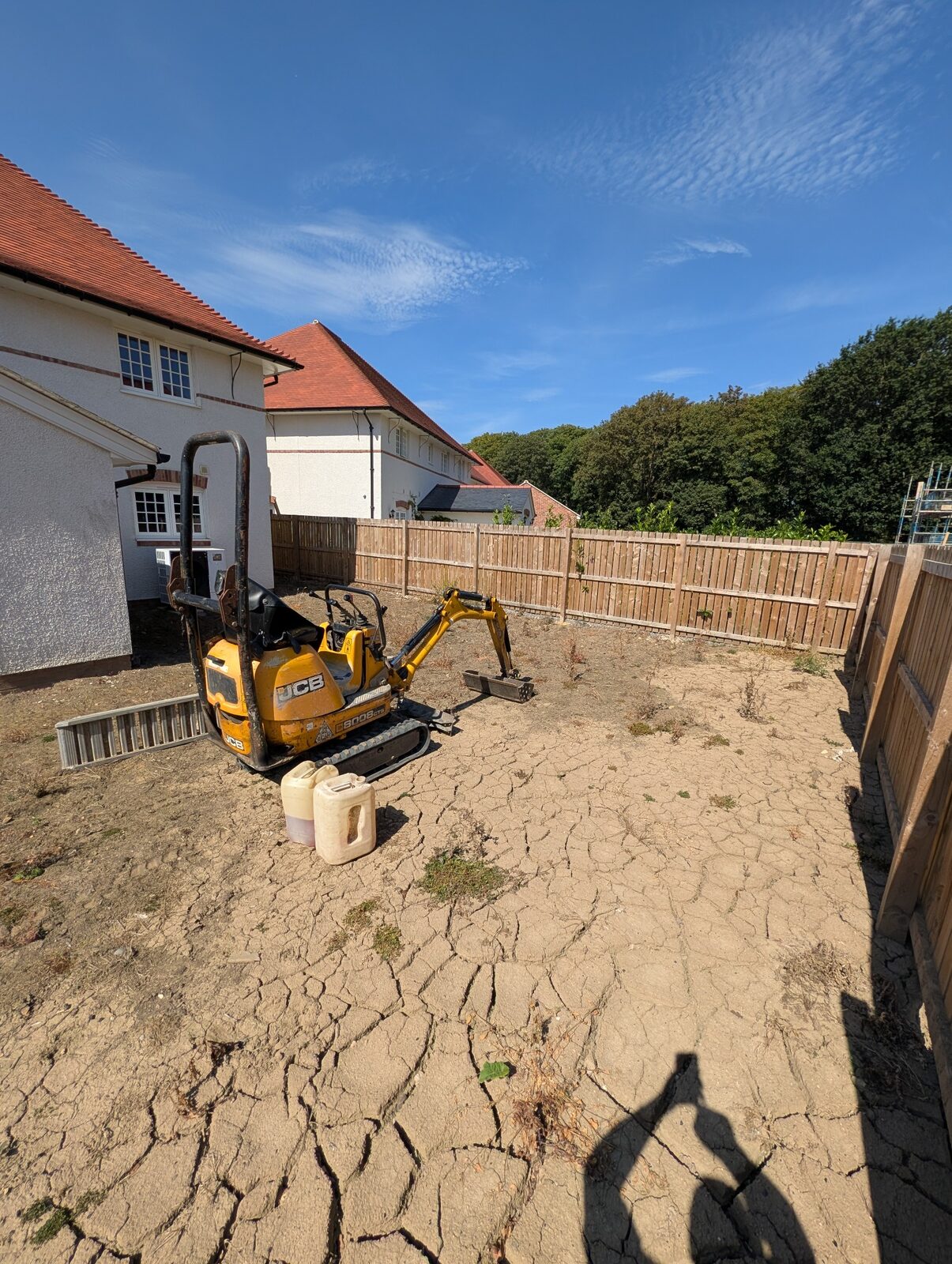 Original garden area before the main landscaping work