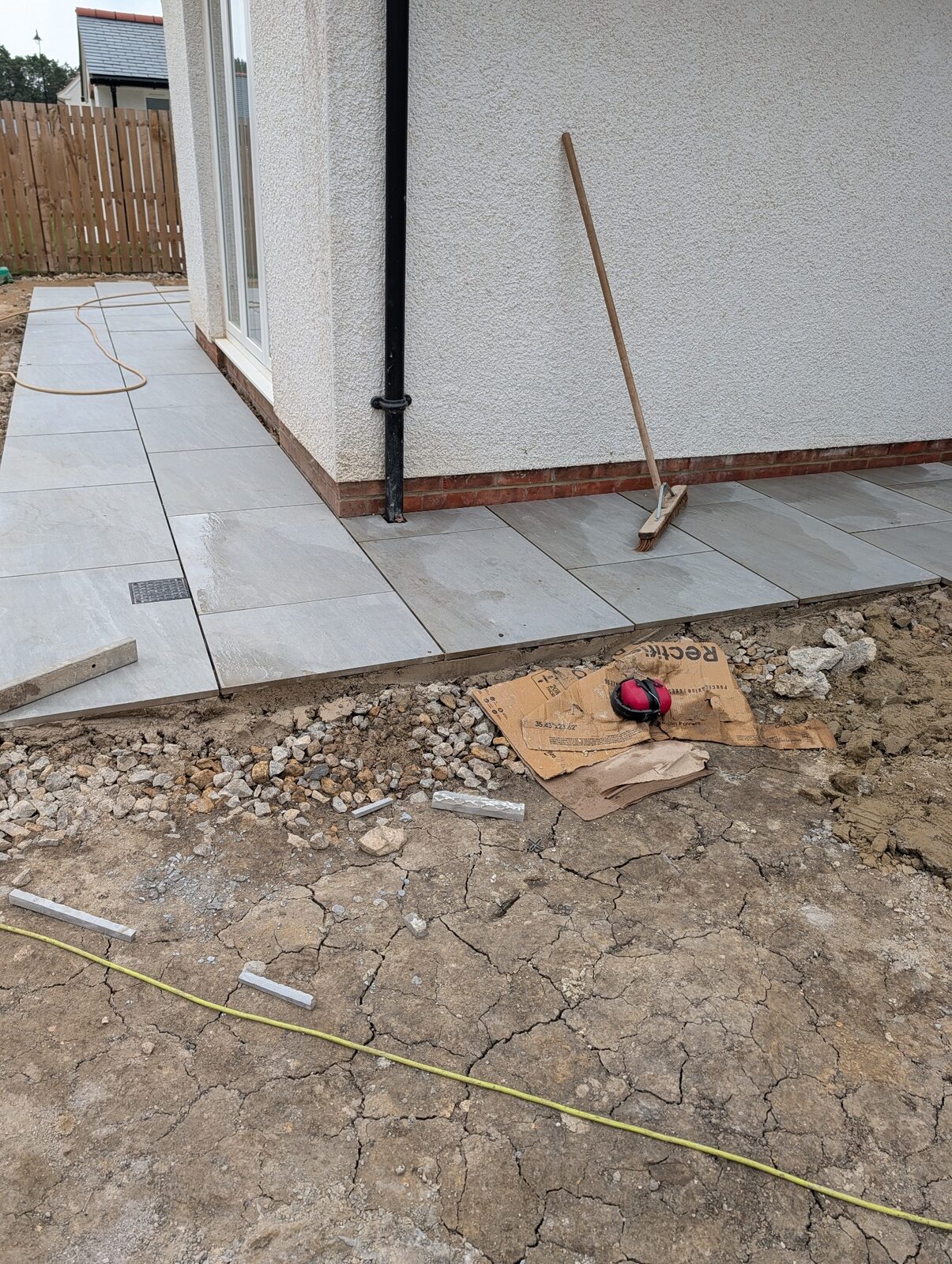 Measured work beside the property during preparation