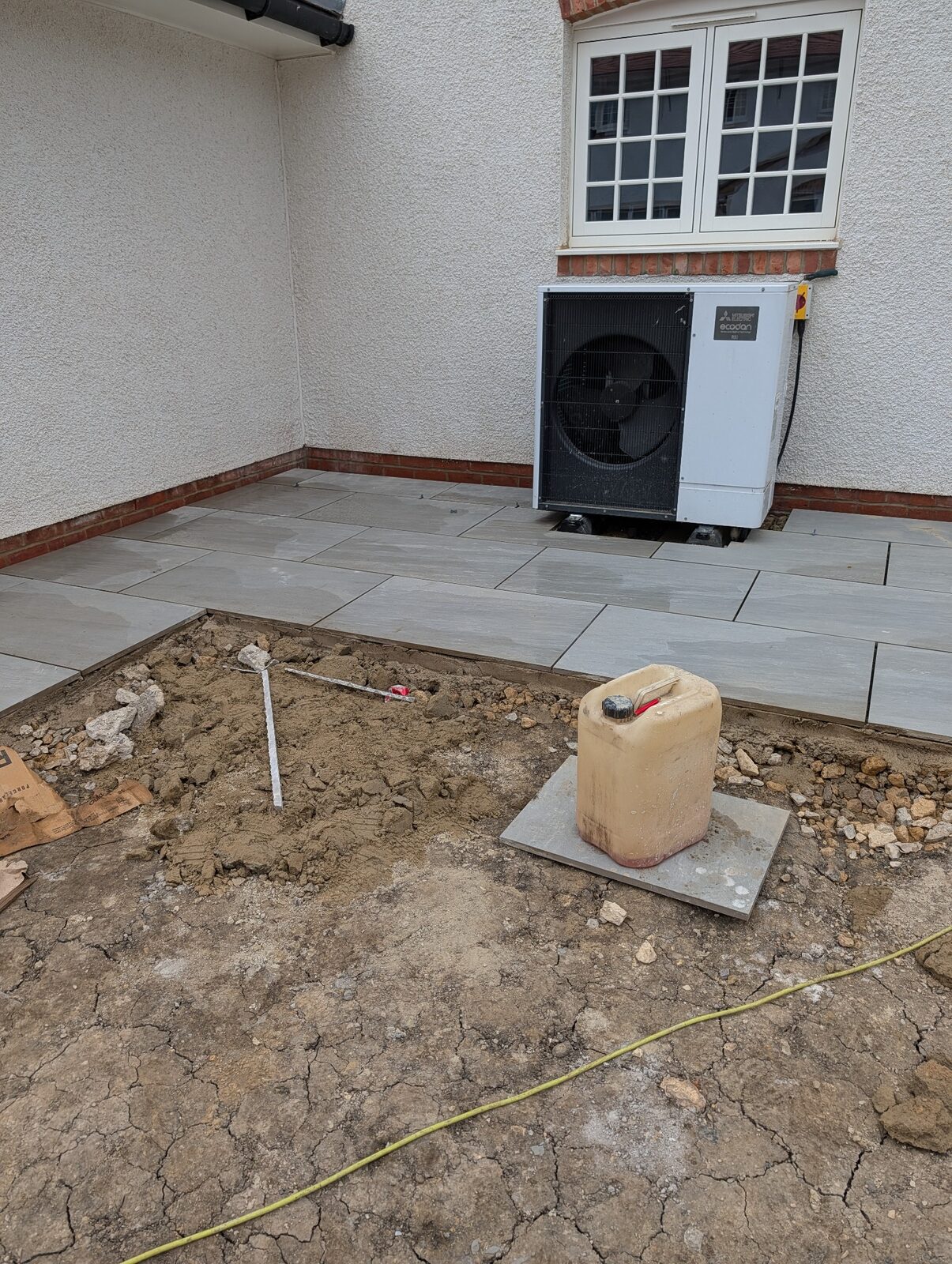 Paving preparation beside the property