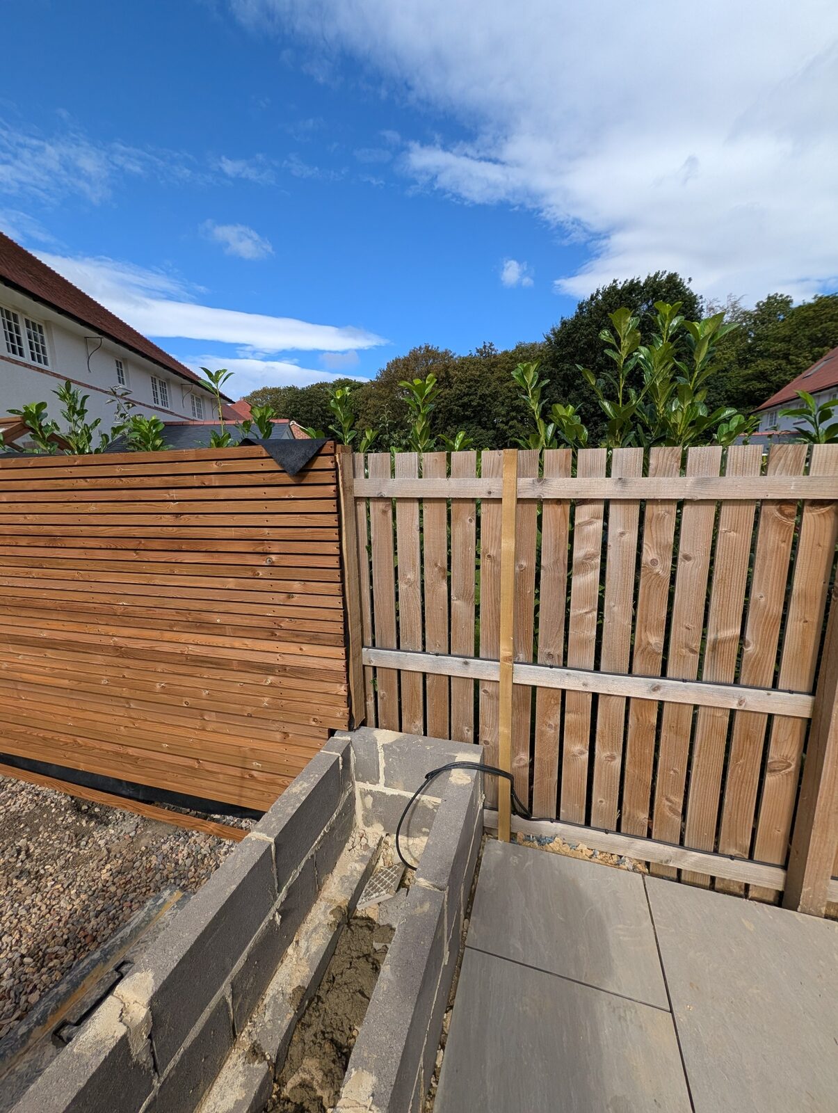 Latest view of the developing garden structure